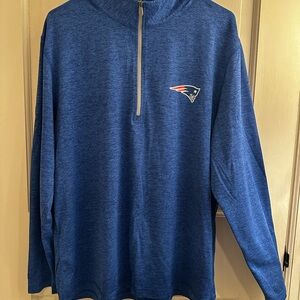 New England Patriots Blue Quarter-Zip Pullover